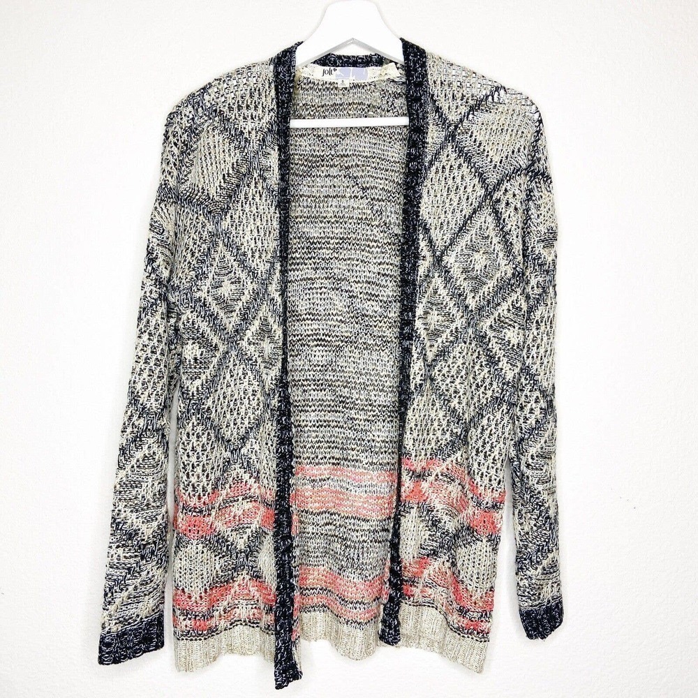 Jolt Boho Graphic Cardigan Sz S